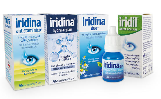 Iridina: <br> una linea di prodotti. <br> Tra cui quello per i tuoi occhi